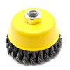 Superior Steel 4" Wire Cup Brush, 5/8-11 Thread - Crimped Wire 8500 RPM S1824